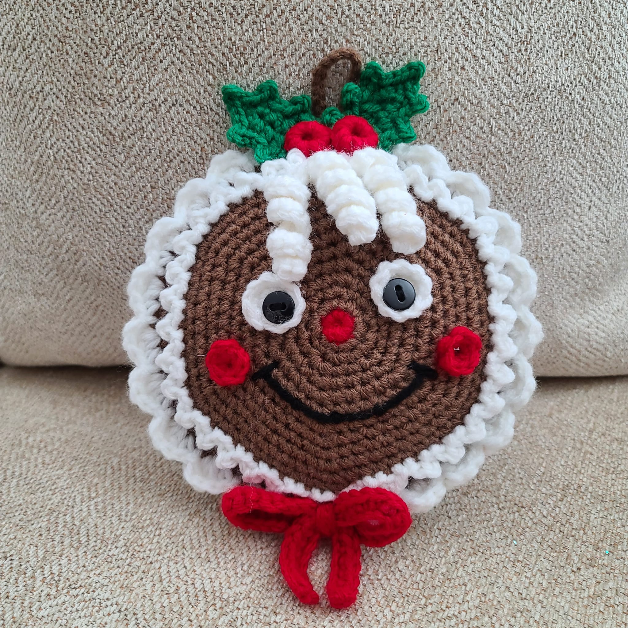 Handmade Crochet Gingerbread Ornament Girl
