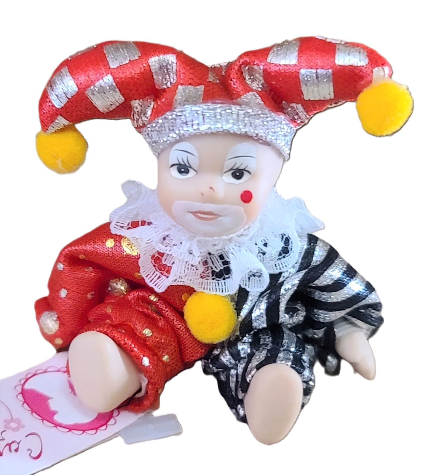 Cameo Kids Porcelain Miniature Clown Doll - Click Image to Close
