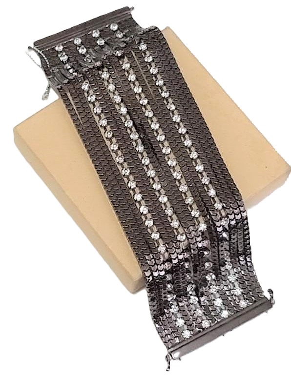 Rhinestone Multi Stand Chain and Rhinestone Fashion Bracelet