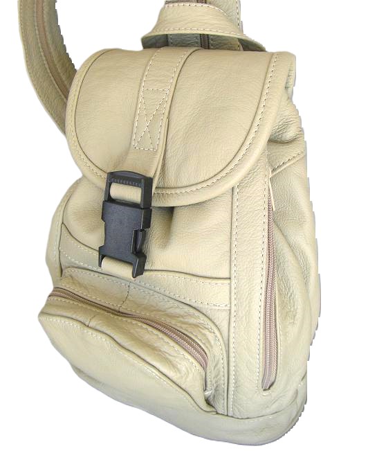 Beige Leather Made in Mexico BackPack