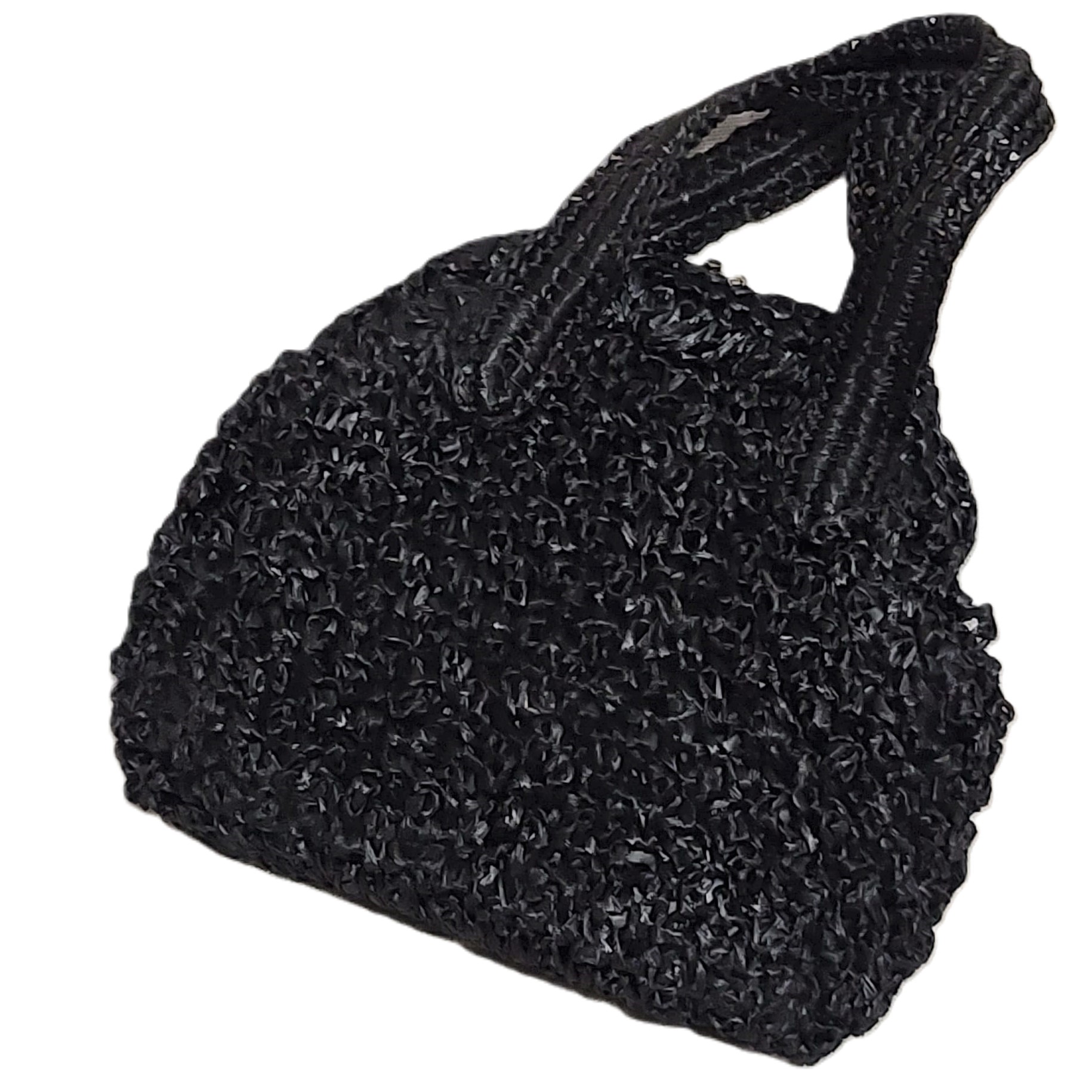 Vintage Black Straw Handbag Marchioness RH Macys & Co