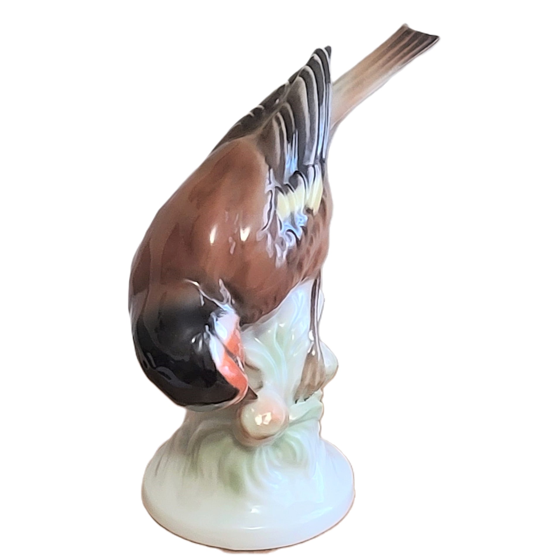 Porclelain Bird Figure Woodpecker Signed Germany