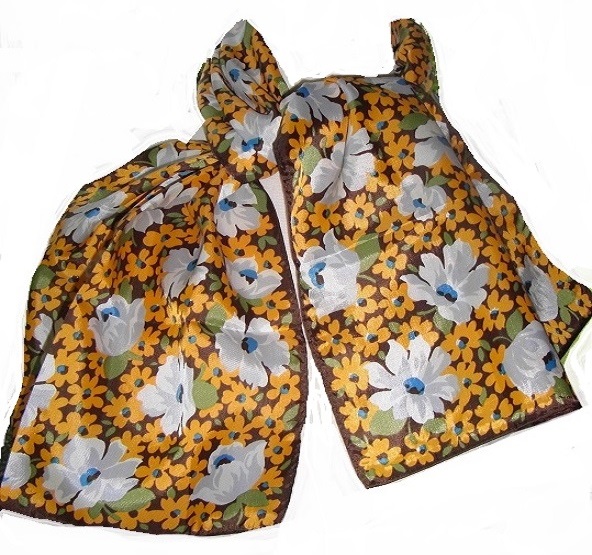 Scarf by Glentex Vintage 60's Flower Power Made in Japan - Click Image to Close