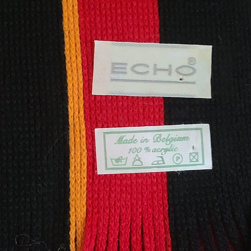 ECHO brand vintage knit scarf Made in Belgium