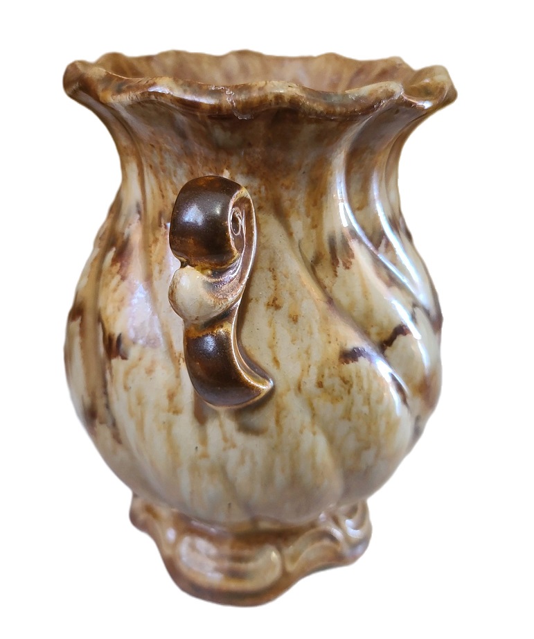 Swirled Pottery Vase Signed Germany