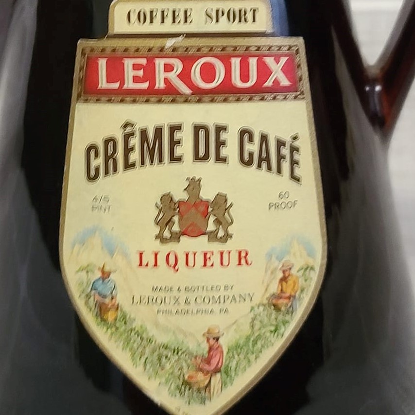 Coffee Leroux Creme De Cafe Liqueur Bottle Collector's