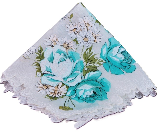 Handkerchiefs Vintage Set of 3 Handpainted Made in Japan