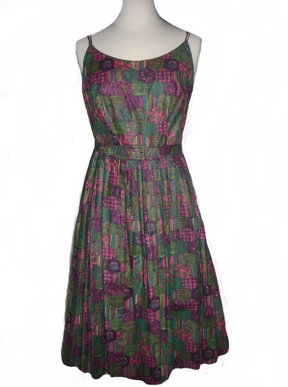 Vintage Garden Party Sundress Handmade One of a Kind - Click Image to Close
