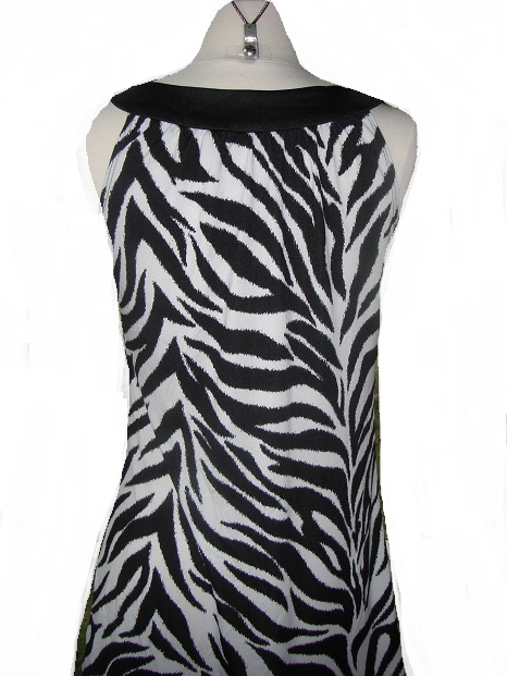 Piper & Blue Black/White Zebra Pattern Dress