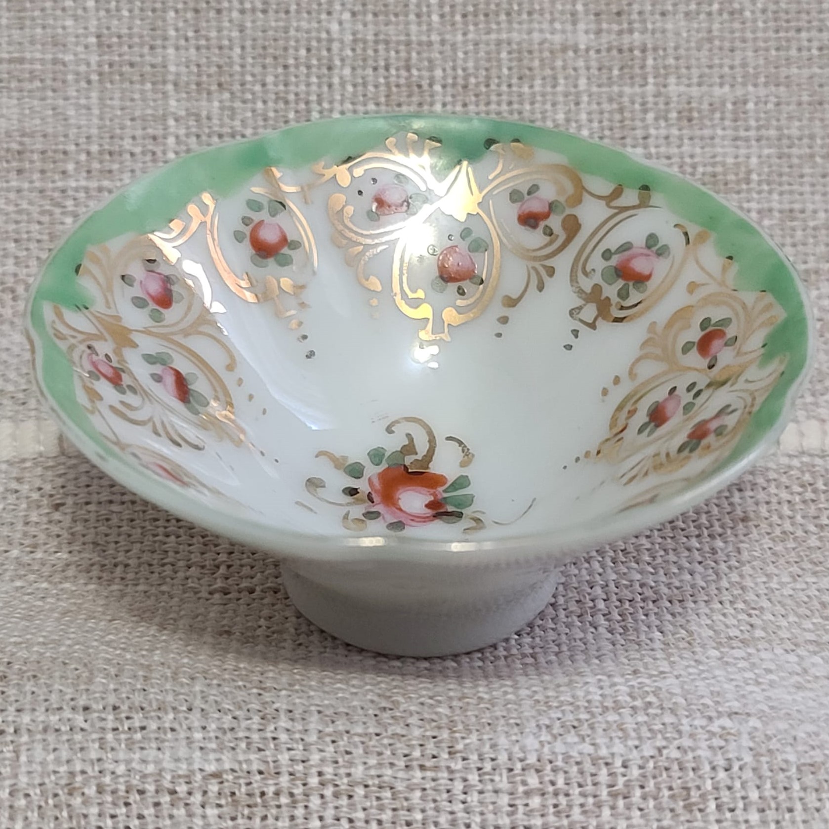 Miniature Hand Painted Porcelain Ring Bowl