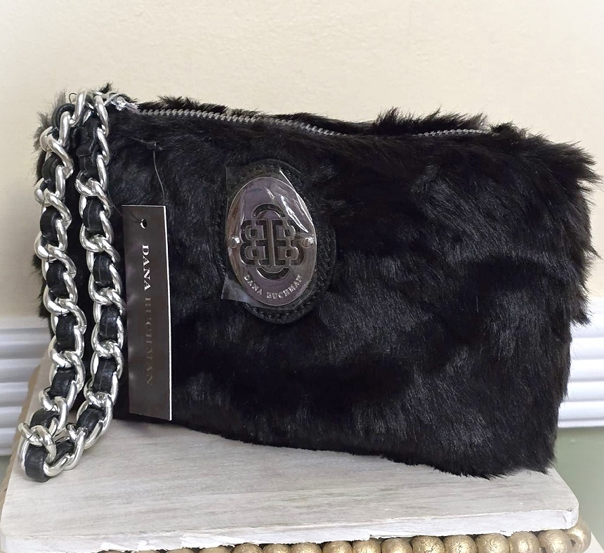 Fur wristlet purse, by Dana Buchman