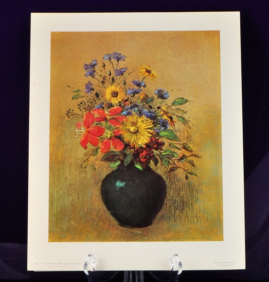 Odilon Redon Artist "Wildflowers" Vintage Poster - Click Image to Close
