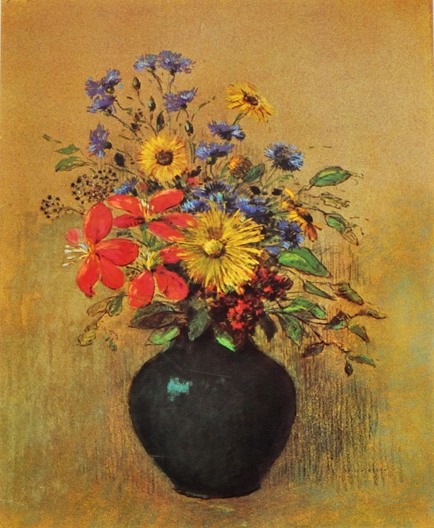 Odilon Redon Artist "Wildflowers" Vintage Poster