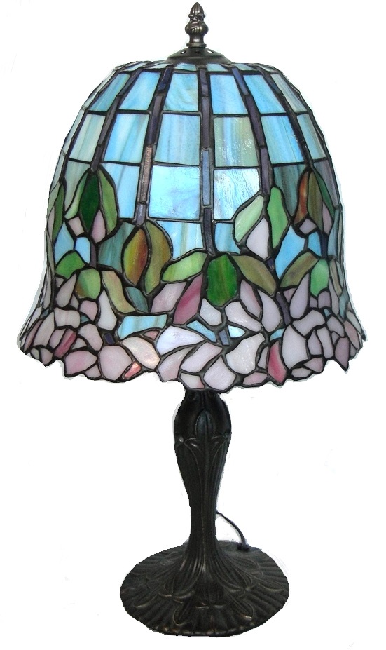 Stained Glass Tulip Shape Lamp - Click Image to Close
