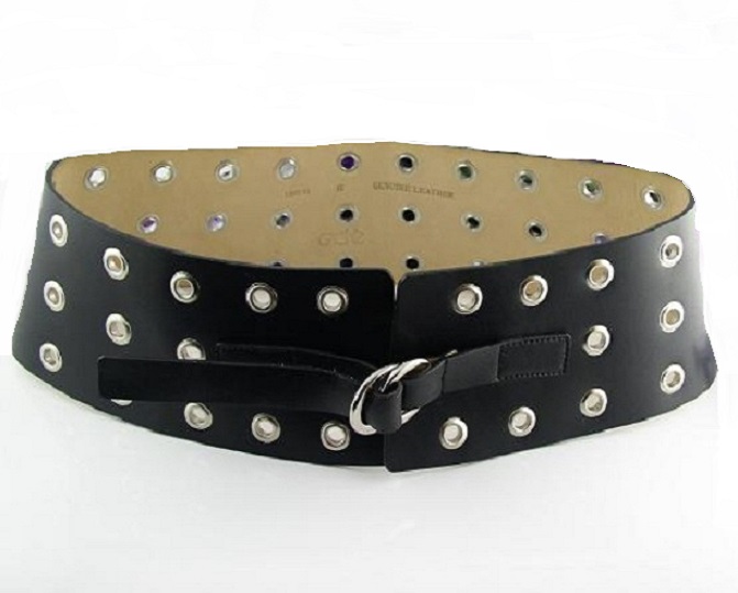 Vintage Cache Gauntlet Belt Genuine Leather 4" Wide - Click Image to Close