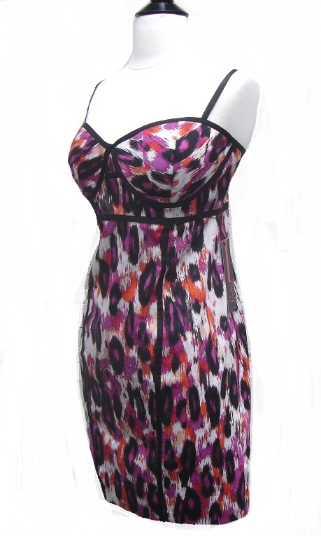 Sofia Vergara Leopard Print Bustier Dress NWT