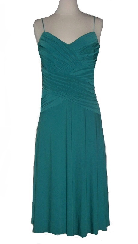 Liz Claiborne Emerald Green Cocktail Dress - Click Image to Close