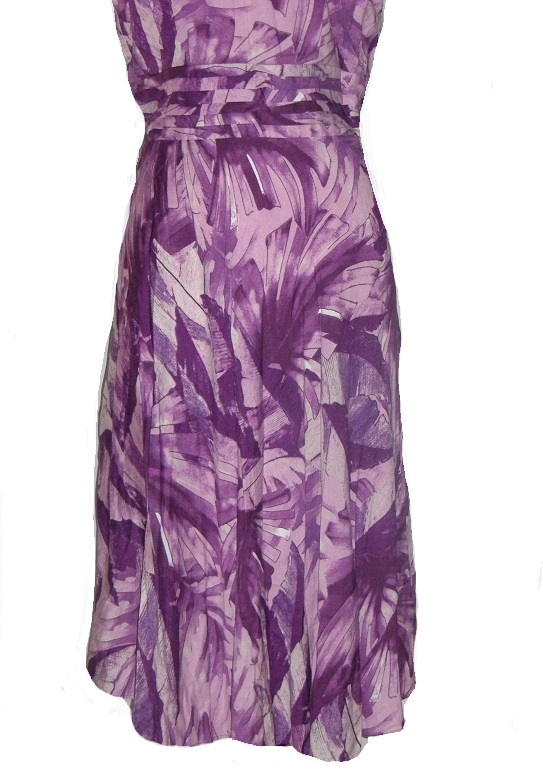 JBS Multi Purple Empire Waist Dress NWT Size M