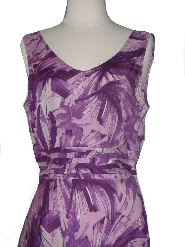 JBS Multi Purple Empire Waist Dress NWT Size M