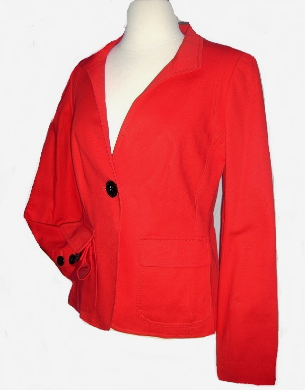 AK Anne Klein Red Fitted Blazer Jacket NWT
