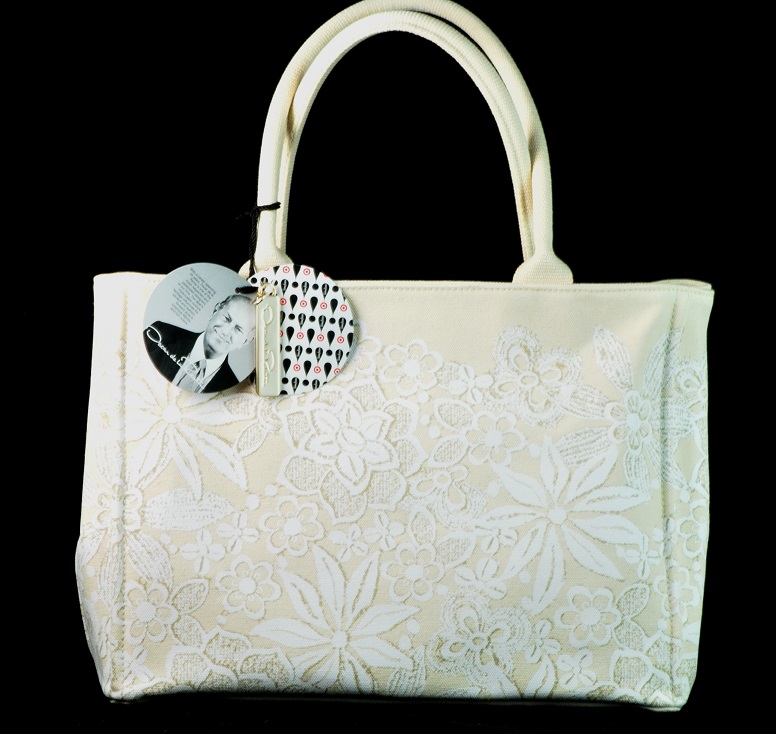 Oscar De La Renta Lace Large Shopper Handbag