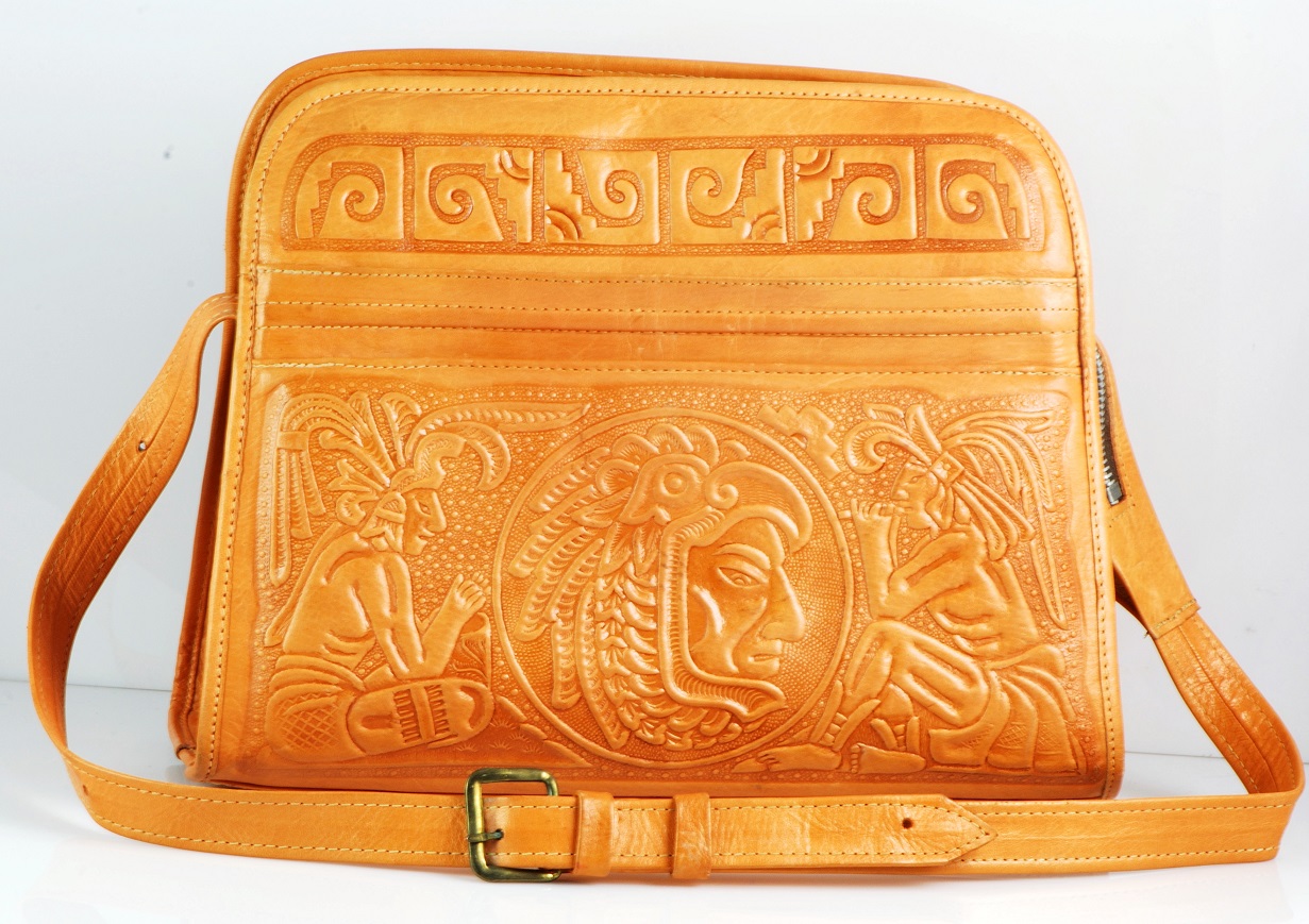 Mayan Tooled & Embossed Leather w/Pony Hair Handbag