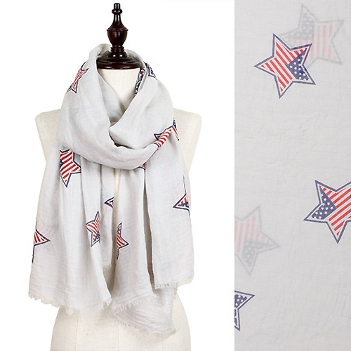 Scarf - Stars and Stripes July 4th Patriotic - Click Image to Close