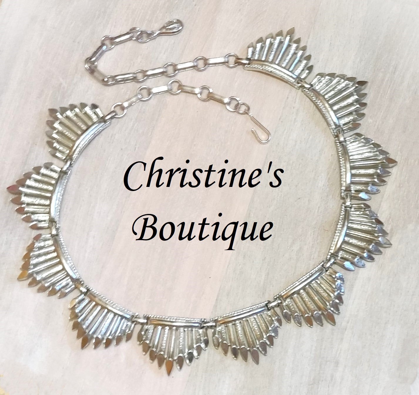 Coro designer Egyptian inspired vintage choker necklace