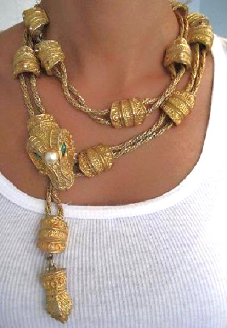 Juliana Jewelry DeLizza & Elster Ram Head Part of Belt Necklace