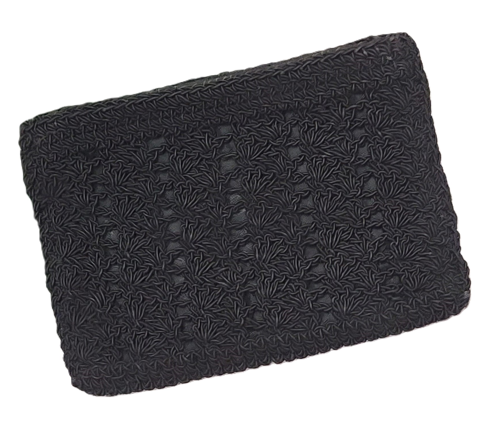 vintage black crochet coin or cosmetic purse - Click Image to Close