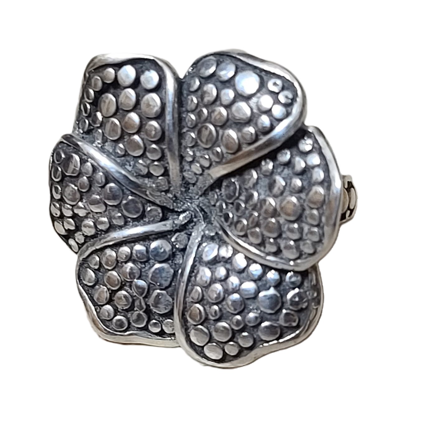 Flower Sterling Silver Ring Size 7 - Click Image to Close