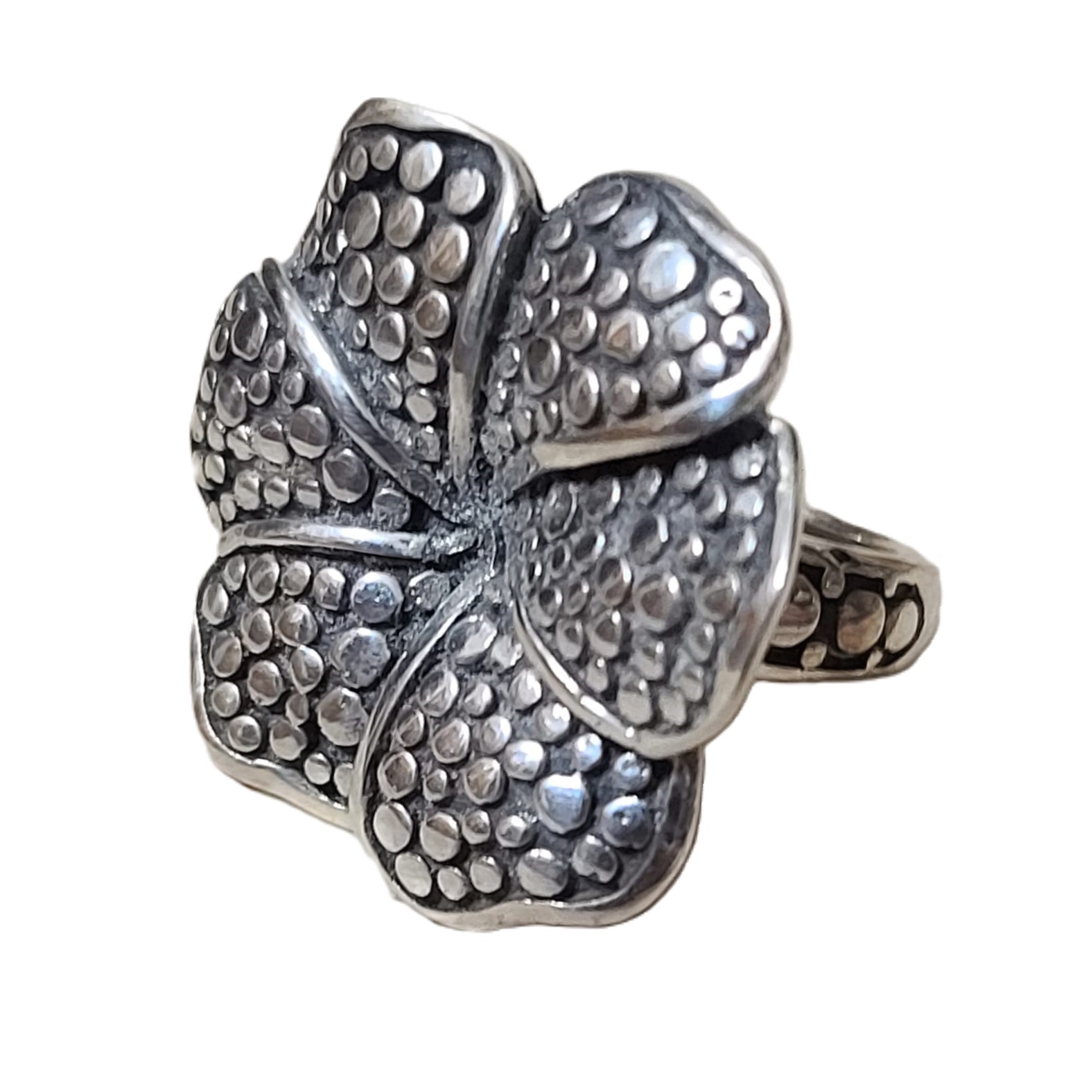 Flower Sterling Silver Ring Size 8