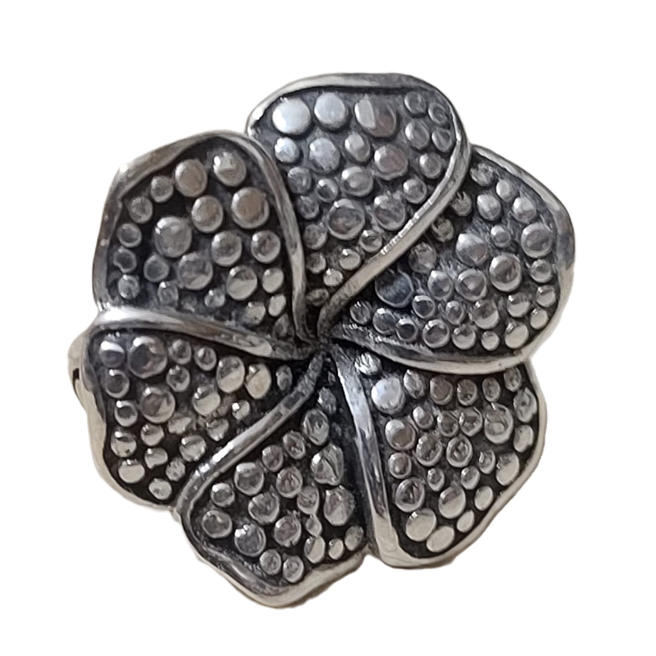 Flower Sterling Silver Ring Size 7