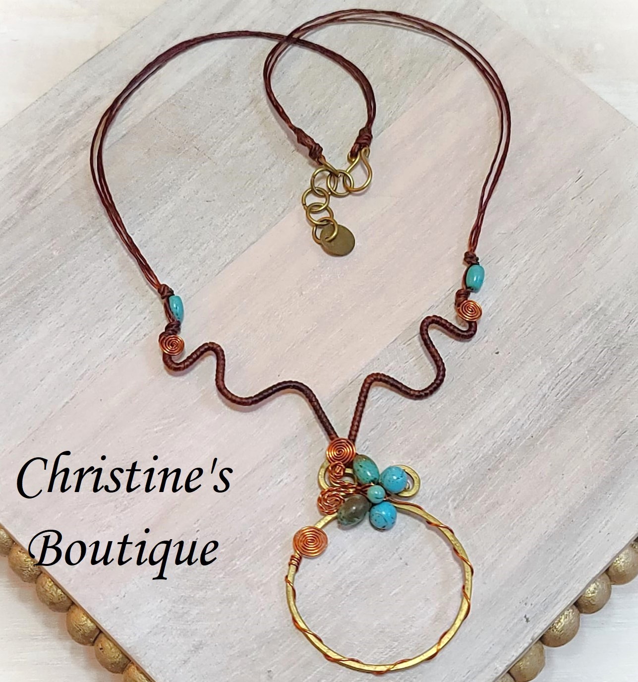 Artisan Coral, Turquoise, Carnelian & Jade Necklace - Click Image to Close
