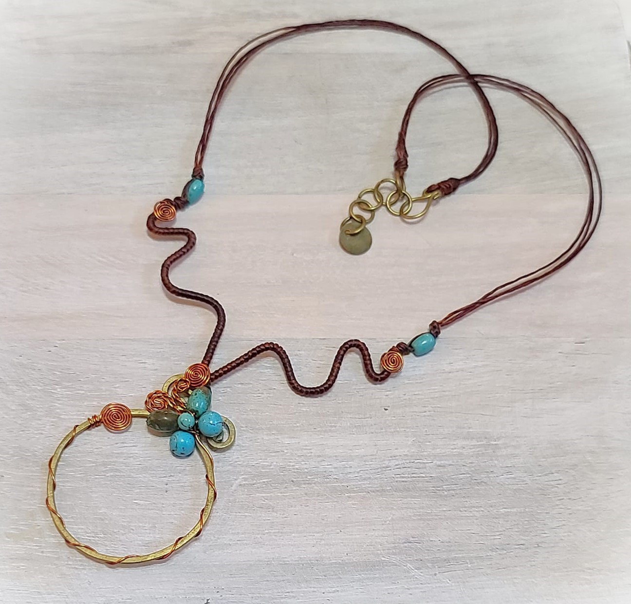 Artisan Coral, Turquoise, Carnelian & Jade Necklace