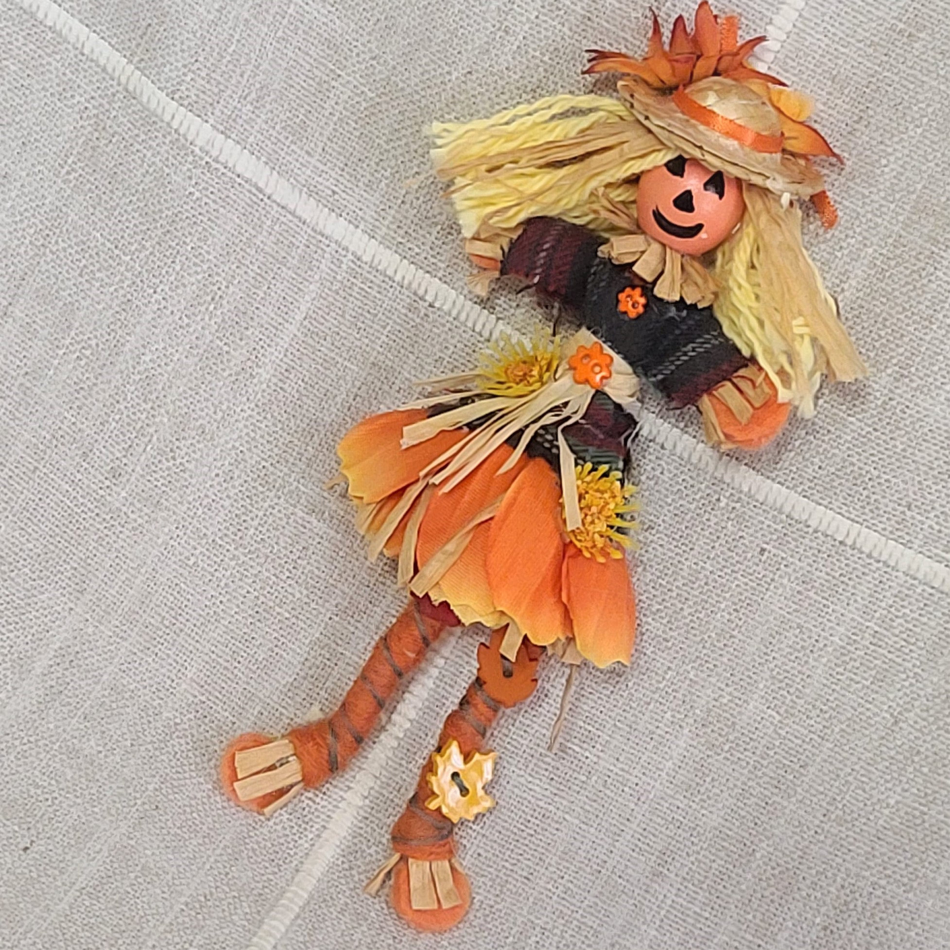 Halloween pumpkin scarecrow doll