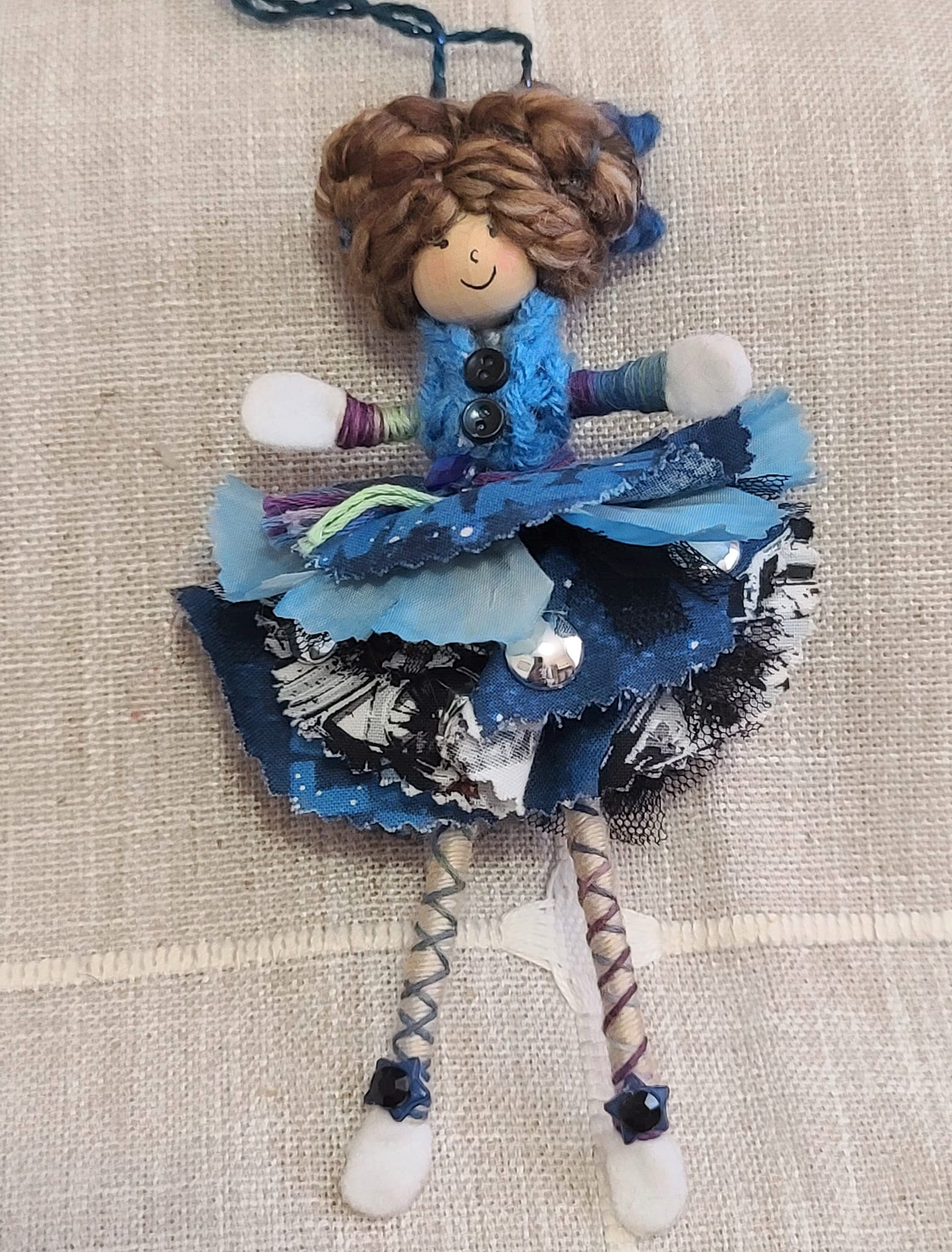Star Wars princess L doll blue dress braided hair - Click Image to Close