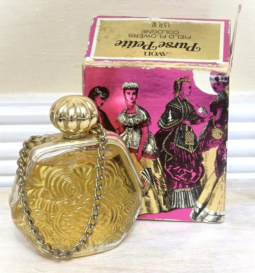 Avon Field Flowers Perfume, Purse perfume bottle, vintage Avon perfume, boxed perfume