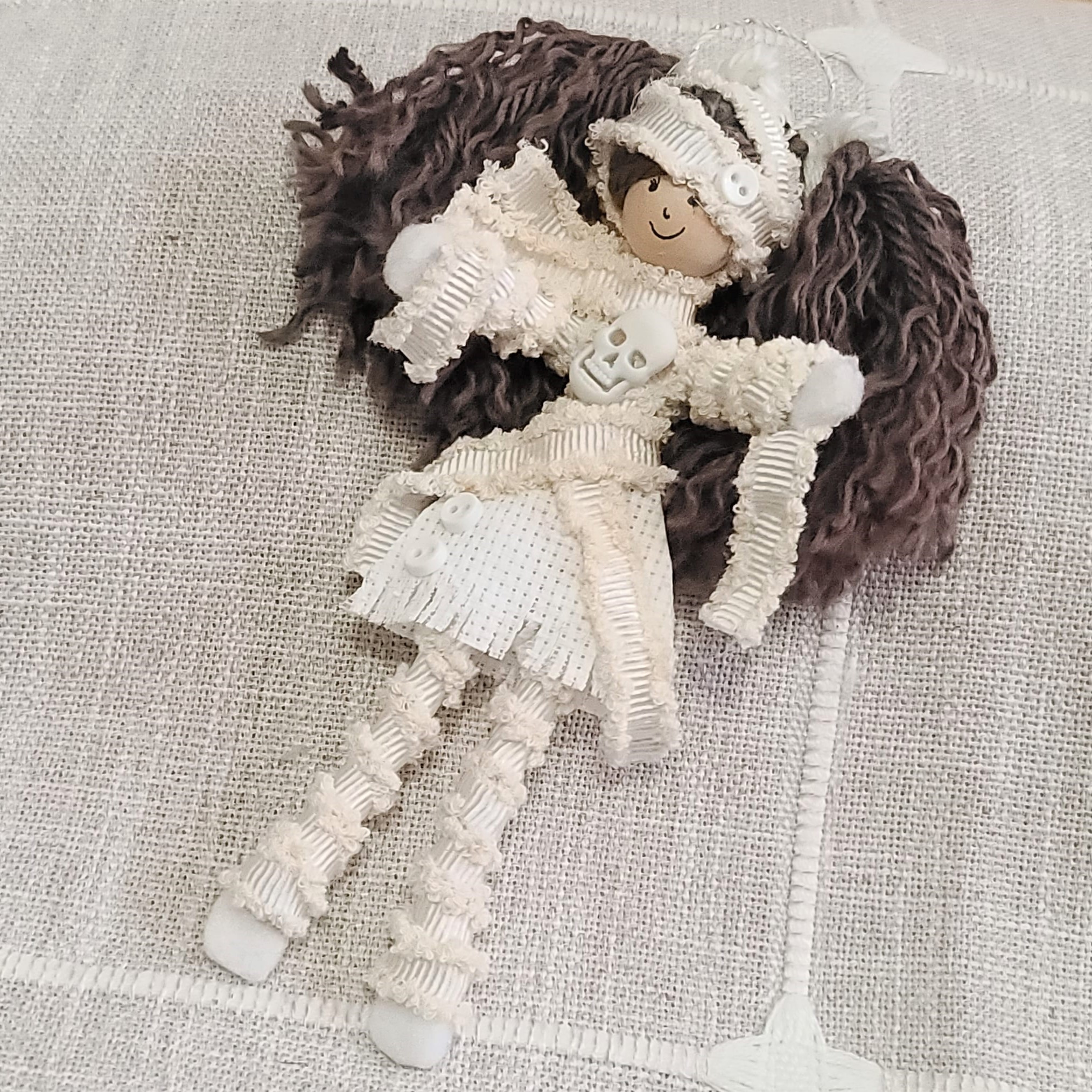 Halloween Mummy Doll - Brown Hair