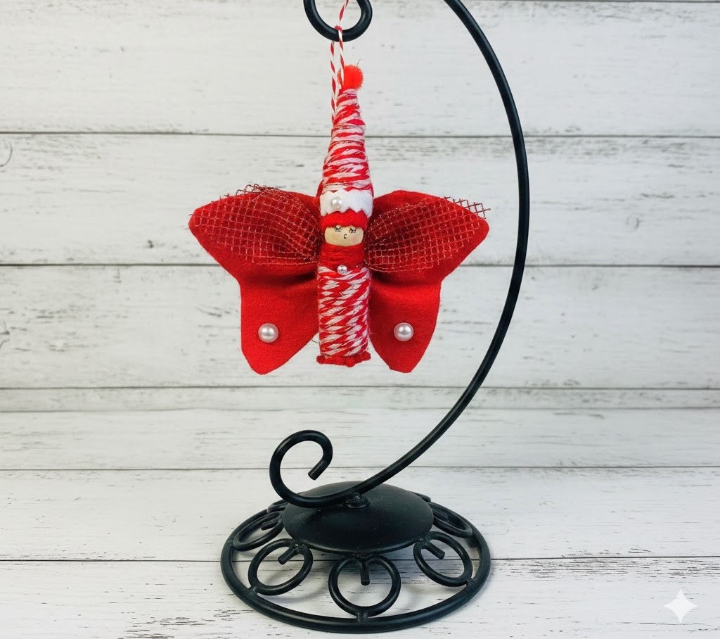 Christmas woodldand pixie butterfly ornament Christmas woodldand pixie butterfly ornament