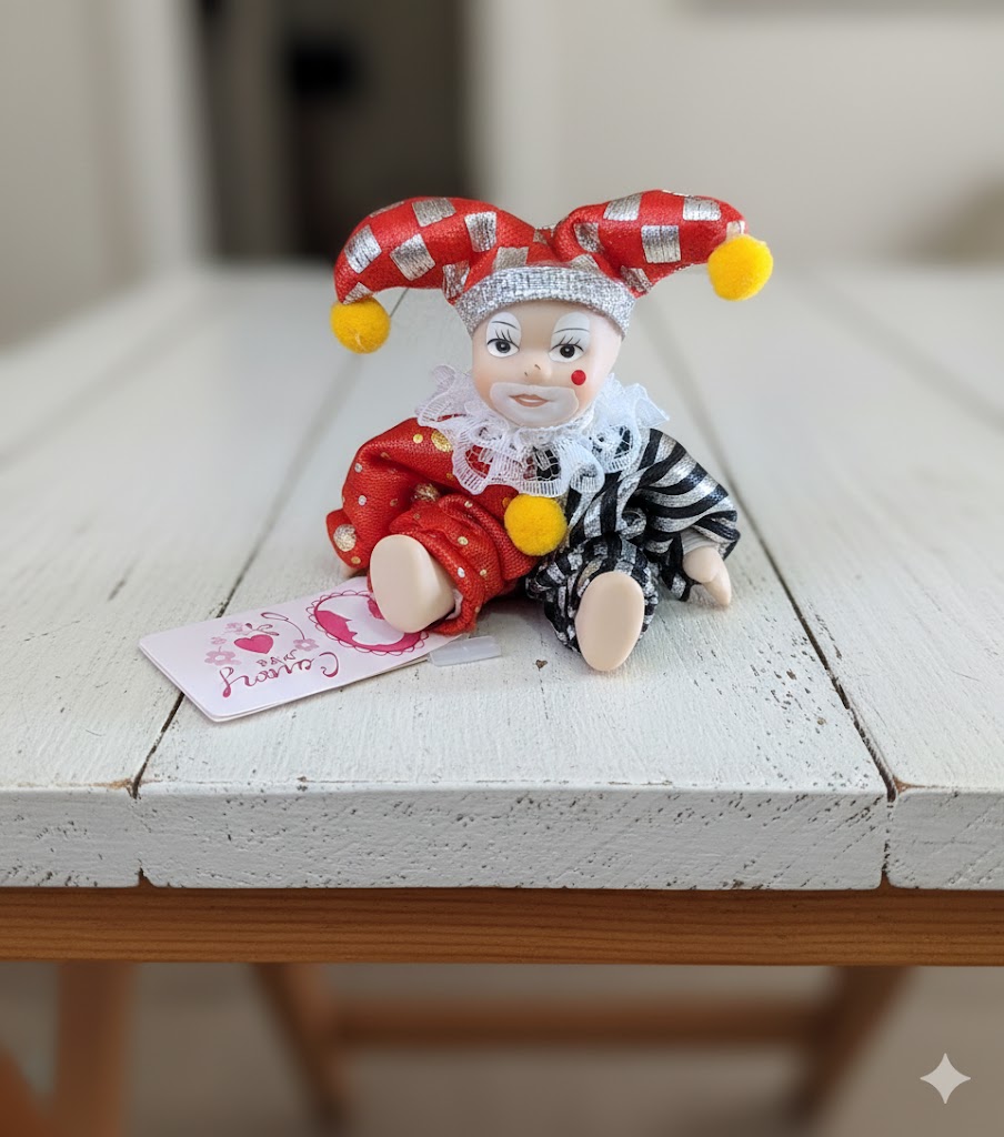 Cameo Kids Porcelain Miniature Clown Doll
