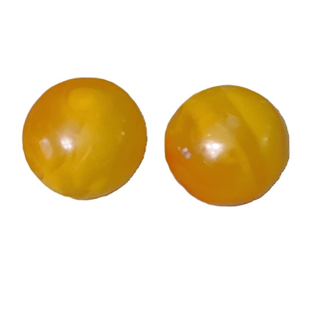 Butterscotch Amber & 925 Sterling Silver Clip Backs Earrings