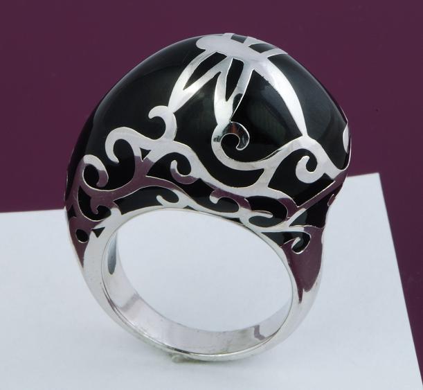 Art Deco Fashion Scrolled Dragonfly Ring Size 6
