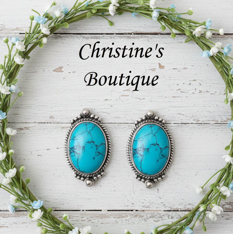 Turquoise Howalite set in Sterlling Silver