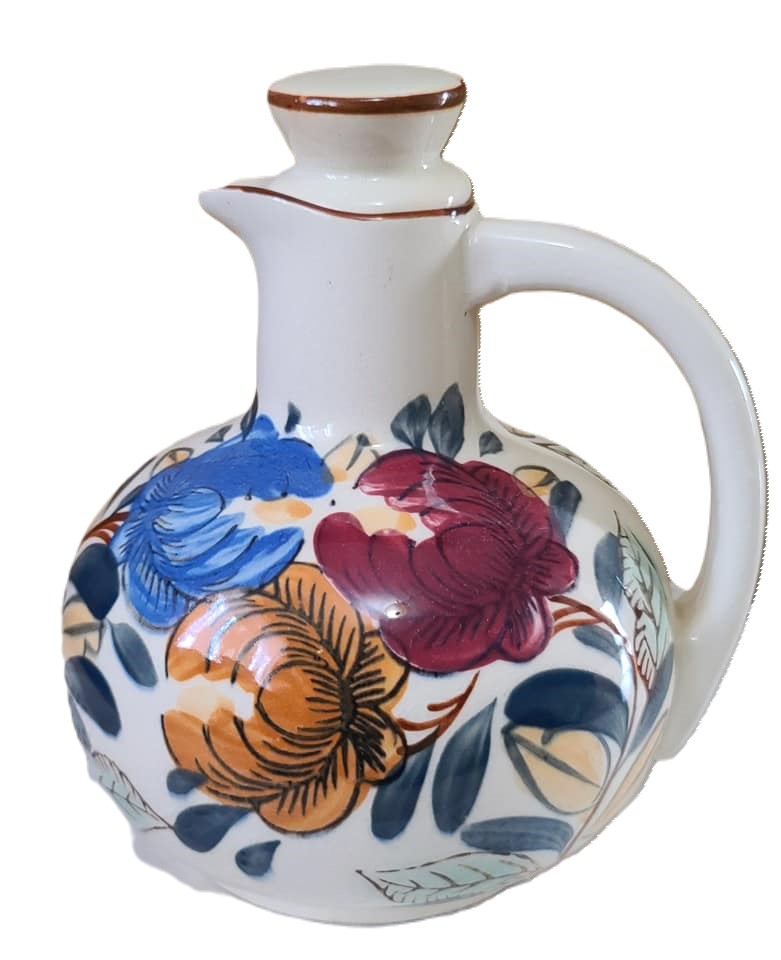 NASCO Pottery Handpainted Wine Pitcher - Click Image to Close