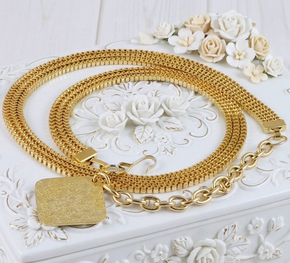 Belt Vintage Goldtone Link