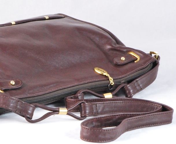 Vintage New Chocolate Brown Leather Handbag by Toni