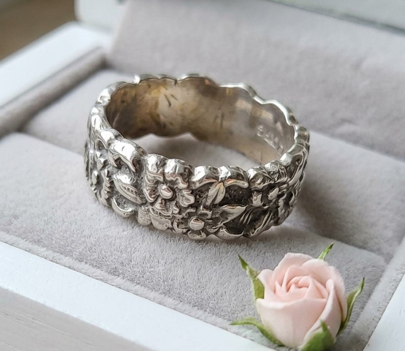 Vintage Sterling Silver Pinkie Band Ring Size 5