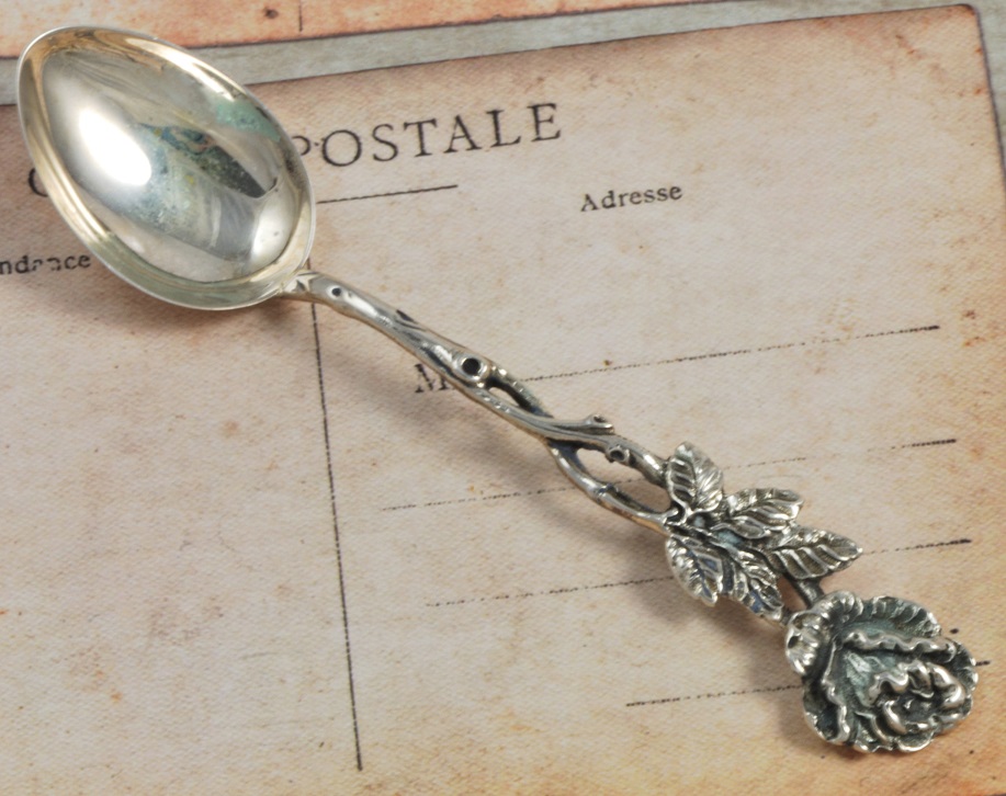 Rose and Thorn Silver Plated Collectors Spoon