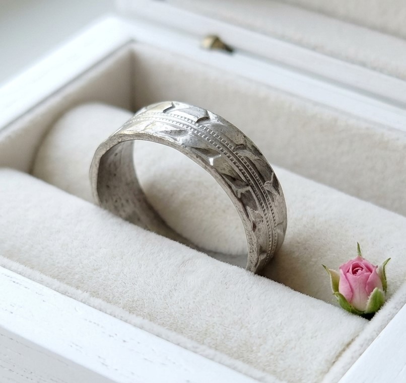 Vintage Sterling Silver Pinkie Band Ring Size 5